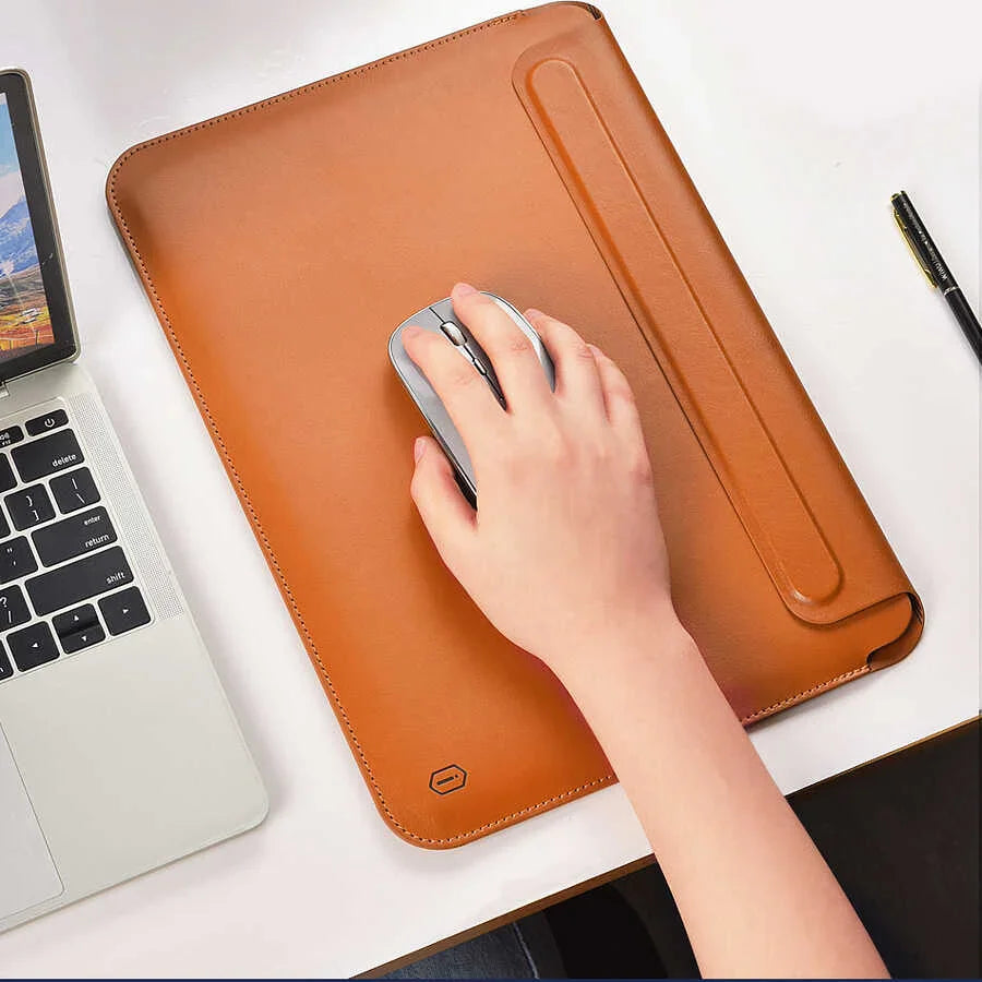 Wiwu Skin Pro Slim Stand Sleeve For Macbook Pro 16 - Gray - Tashqila Wiwu Skin Pro Slim Stand Sleeve For Macbook Pro 16 - Gray - Tashqila